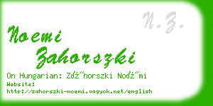 noemi zahorszki business card